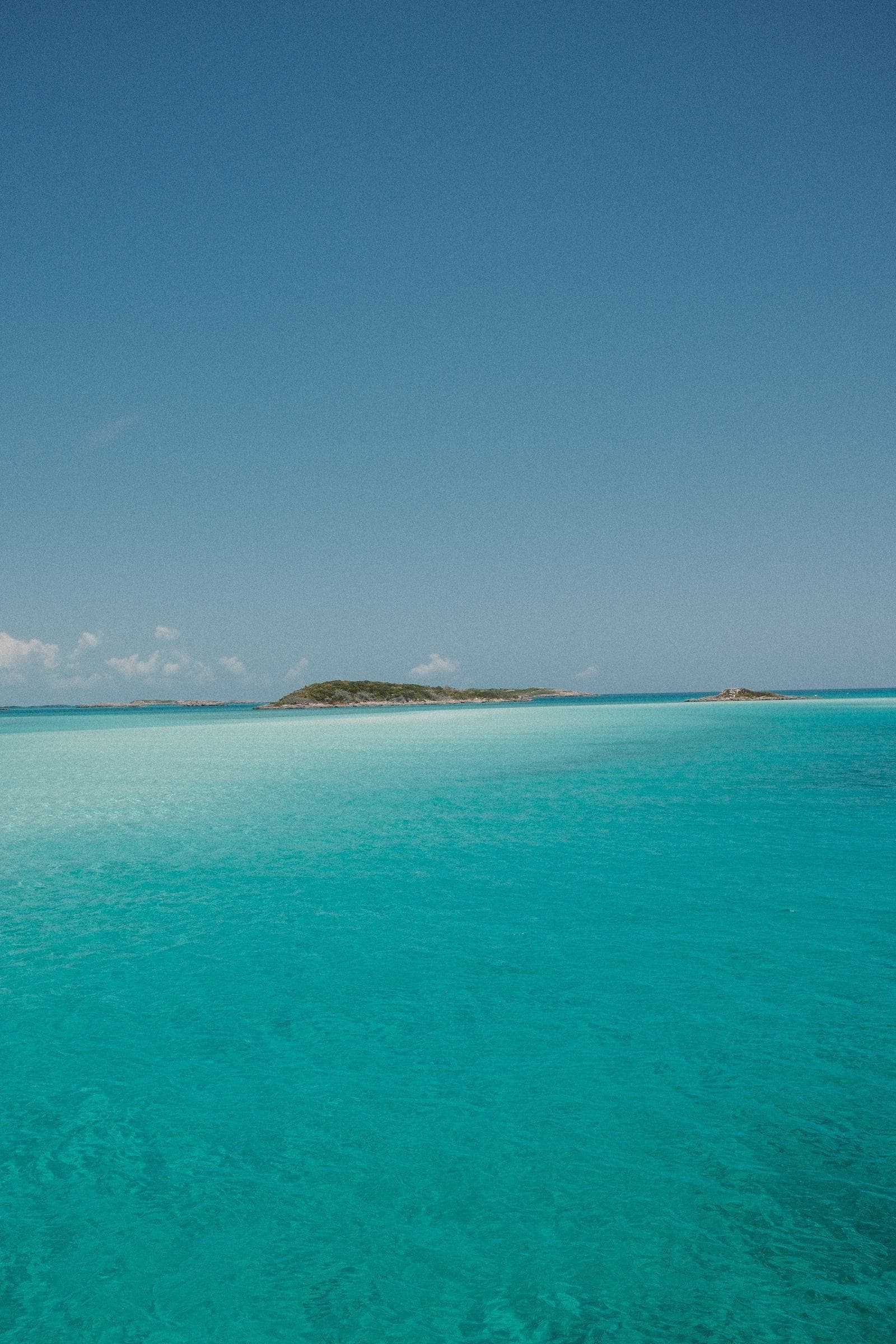 Minimalist turquoise seascape — last morning
